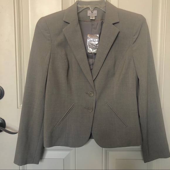 Worthington Petite BlazerJacket Gray Size 6 - Picture 3 of 9